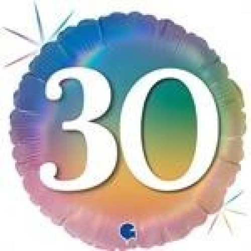 GLOBO 18" FOIL RND N30 MULTICOLOR
