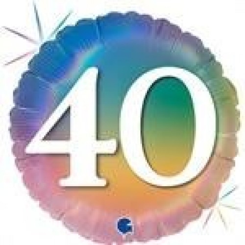 GLOBO 18" FOIL RND N40 MULTICOLOR