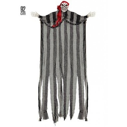 ESQUELETO PIRATA ENCADENADO 92CM