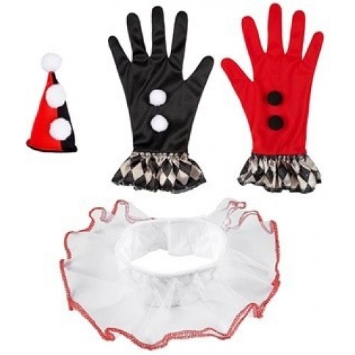 SET ARLEQUIN MINI GORRO COLLAR GUANTES