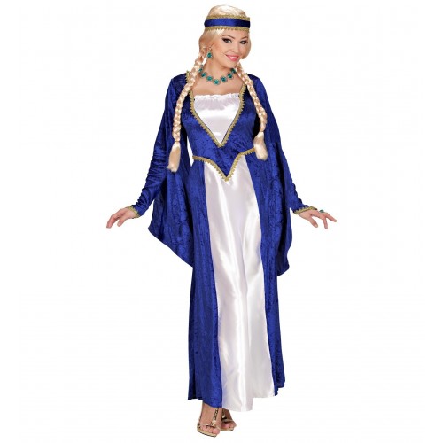  DISFRAZ T-XXL REINA RENACIMIENTO AZUL