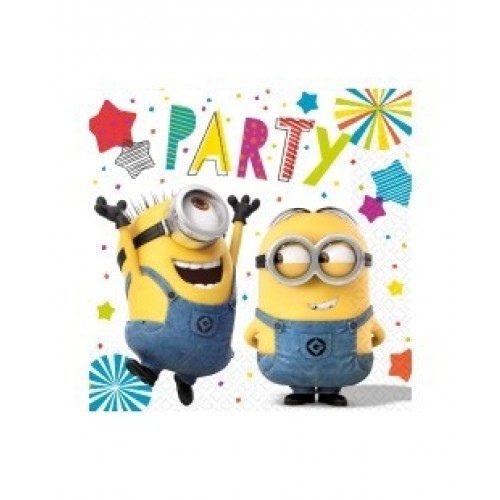   16 SERVILLETAS MINIONS PARTY 33CM