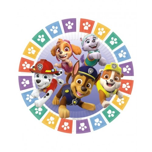   8 PLATOS PATRULLA CANINA 23CM