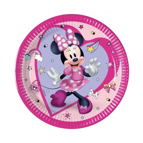   8 PLATOS CARTON MINNIE 20CM