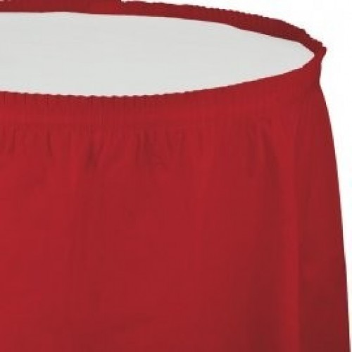   FALDA MESA PL ROJO 73X426CM