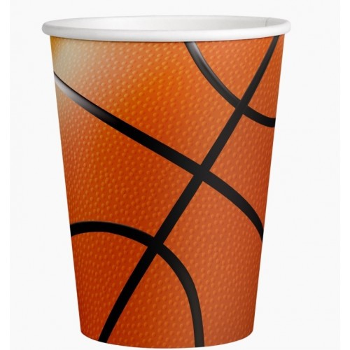   8 VASOS CARTON BALONCESTO 266ML
