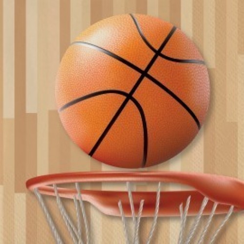   18 SERVILLETAS BALONCESTO 33CM