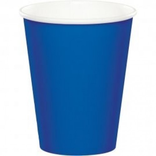   8 VASOS CARTON AZUL 250ML