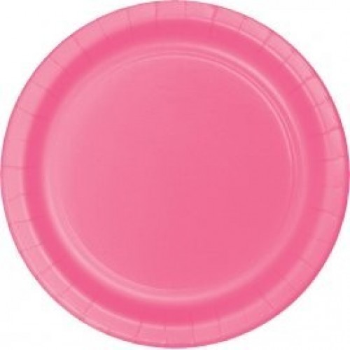   8 PLATOS CARTON FUCSIA 18CM
