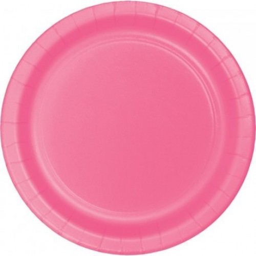   8 PLATOS CARTON FUCSIA 23CM