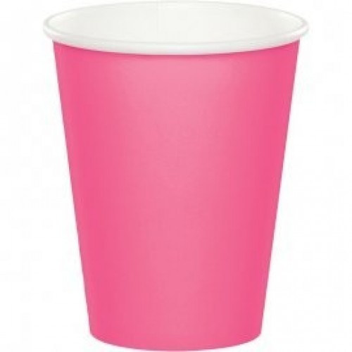   8 VASOS CARTON FUCSIA 250ML