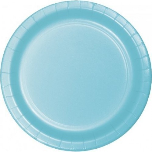   8 PLATOS CARTON CELESTE 18CM