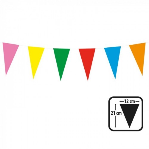   BANDERIN TRIANGULAR MULTICOLOR 10M
