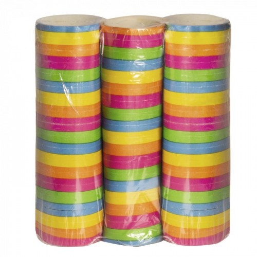   3 ROLLOS SERPENTINA MULTICOLOR 4MT