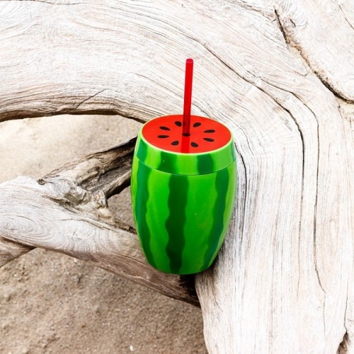 VASO PAJITA DISEÑO SANDIA 600ML