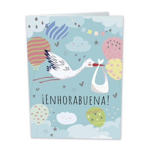 TARJETA POSTAL BEBE ENHORABUENA  