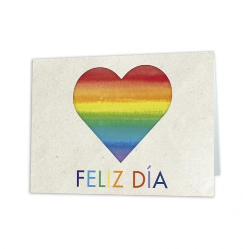 TARJETA CORAZON ARCO IRIS F.DIA  