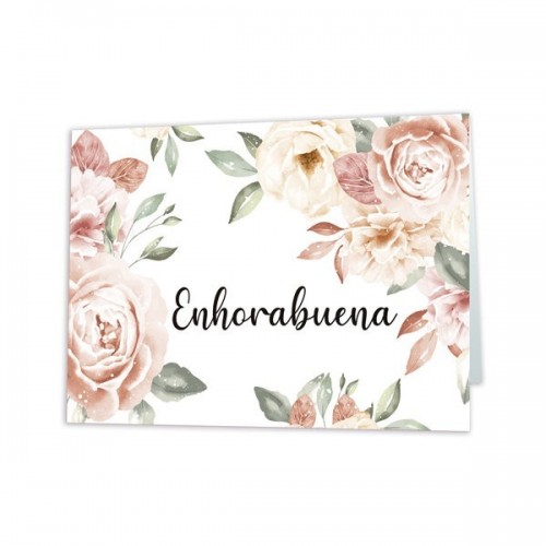 TARJETA POSTAL ENHORABUENA  