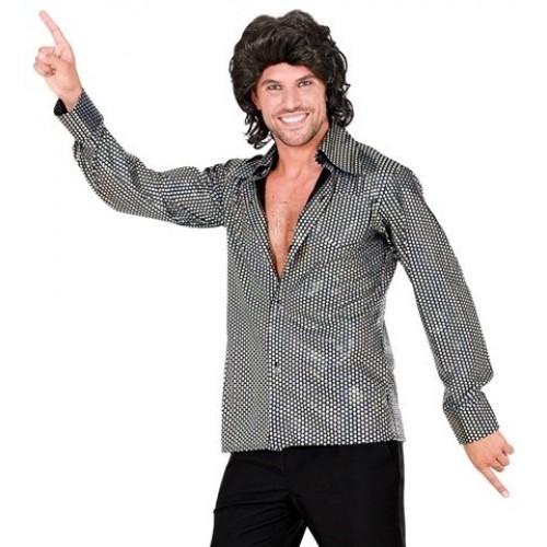 CAMISA L/XL PLATA DISCO AÑO 70