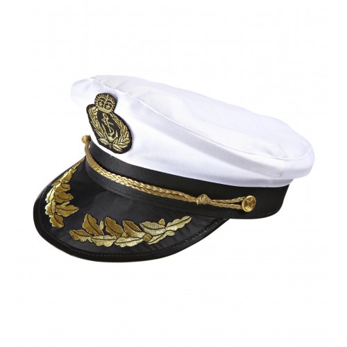 GORRA BLANCA CAPITAN DE BARCO LUJO