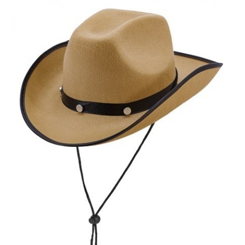 SOMBRERO VAQUERO TACHUELA FIELTRO BEIG