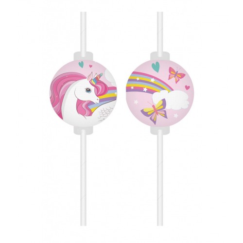   4 PAJITAS UNICORNIO