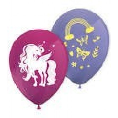   8 GLOBOS 11" LATEX UNICORNIO