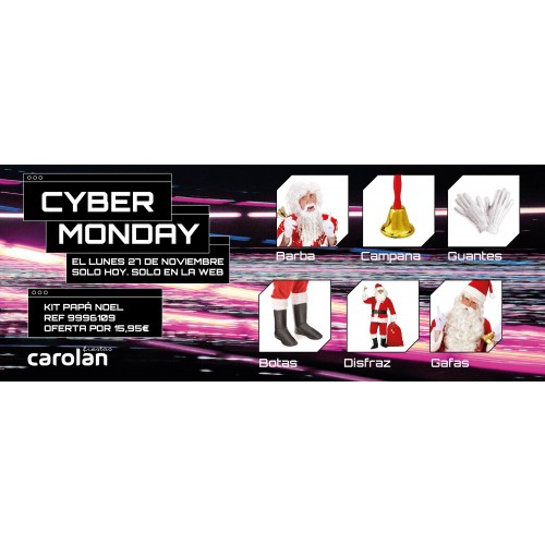 KIT DISFRAZ PAPA NOEL CIBER MONDAY