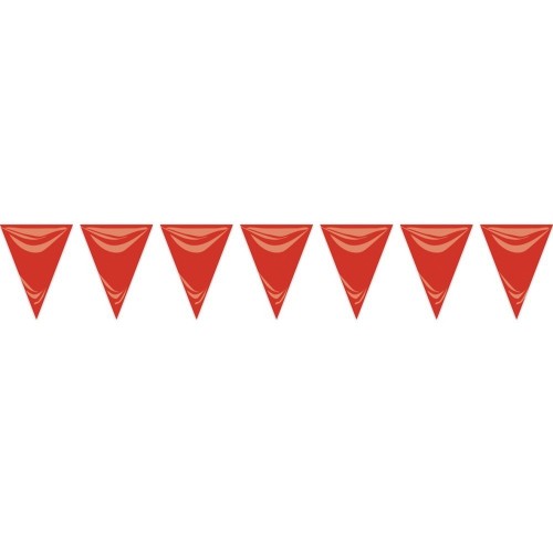  BANDERIN PL TRIANGULO ROJO 25MT