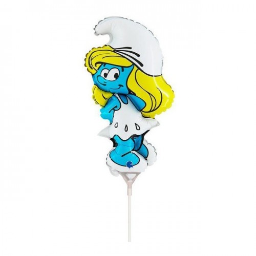 GLOBO 14" PALO FOIL FORMA PITUFINA
