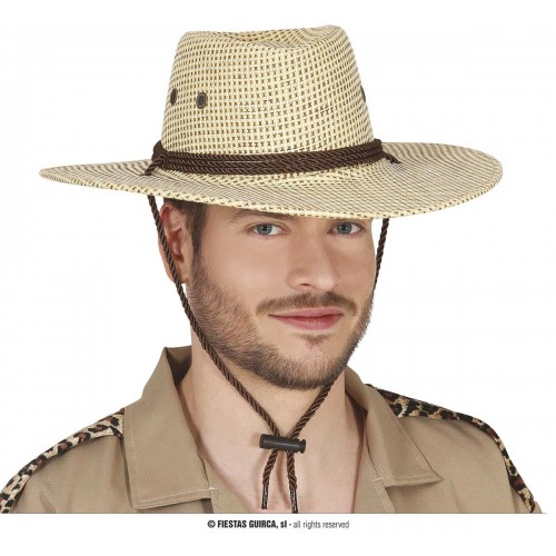 SOMBRERO CREMA CORDON MARRON VAQUERO