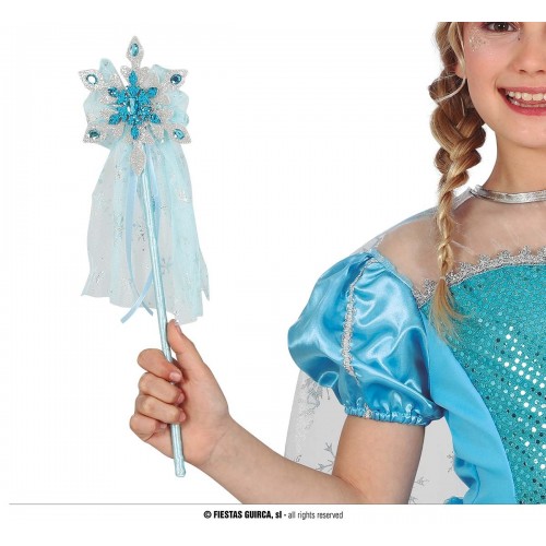 VARITA SIMBOLO NIEVE AZUL 36CM