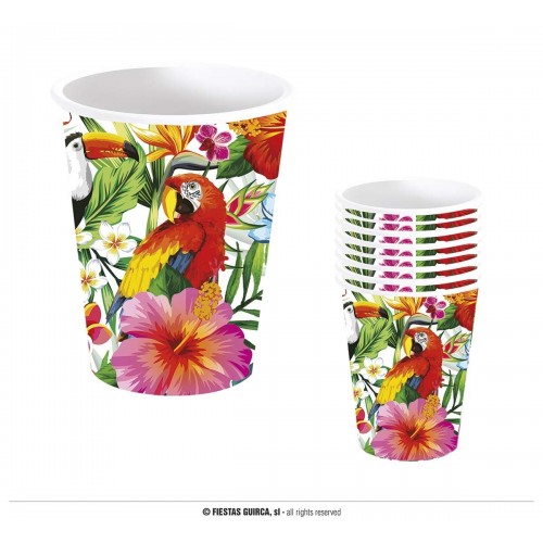   6 VASOS EXOTICO HAWAI 240ML
