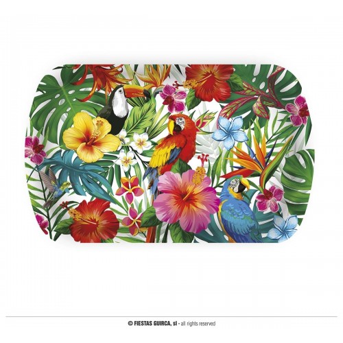 BANDEJA PLASTICO DISEÑO HAWAI 39X24