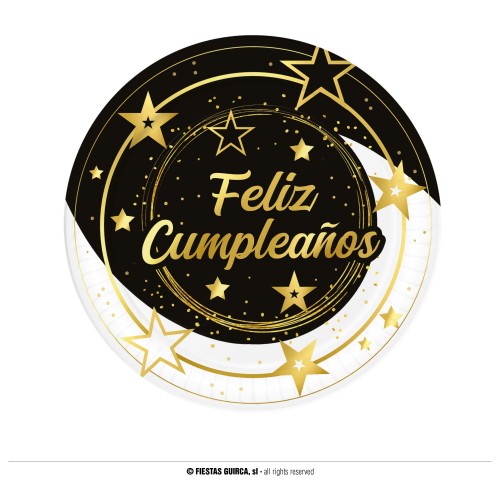   6 PLATOS FELIZ CUMPLEAÑOS 23CM