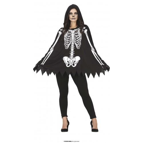  PONCHO ADULTO T-L ESQUELETO