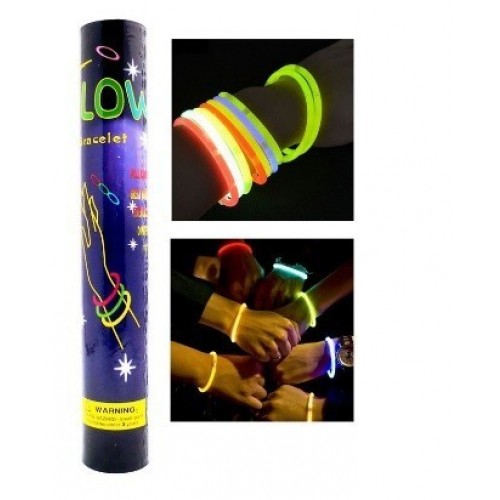 100 PULSERA LUMINOSAS NEON