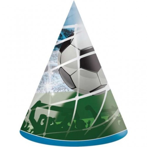   6 SOMBREROS CONO FUTBOL