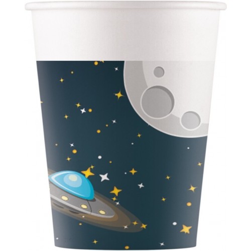   8 VASOS CARTON EL ESPACIO 200ML