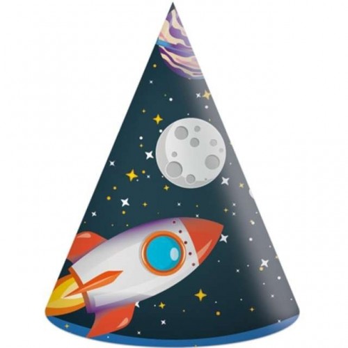   6 SOMBREROS CONO EL ESPACIO