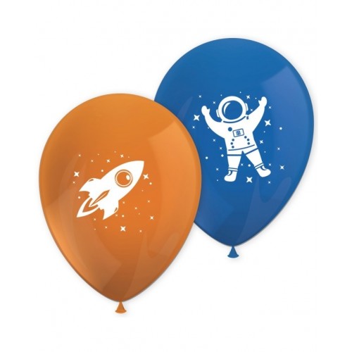   8 GLOBOS 11" LATEX EL ESPACIO