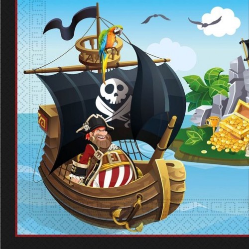   20 SERVILLETAS PIRATAS 33CM