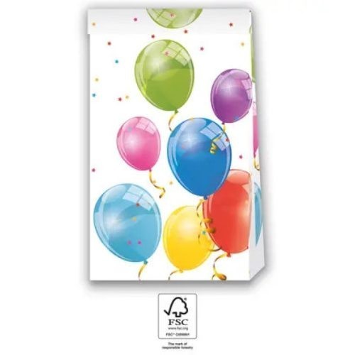   4 BOLSAS PAPEL GLOBOS DESTELLOS 20