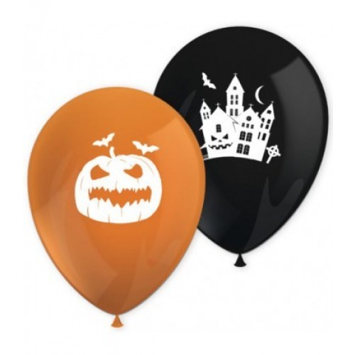 8 GLOBOS 11" LATEX HALLOWEEN
