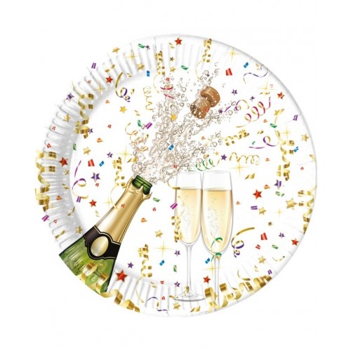   8 PLATOS BOTELLA CHAMPAN 23CM