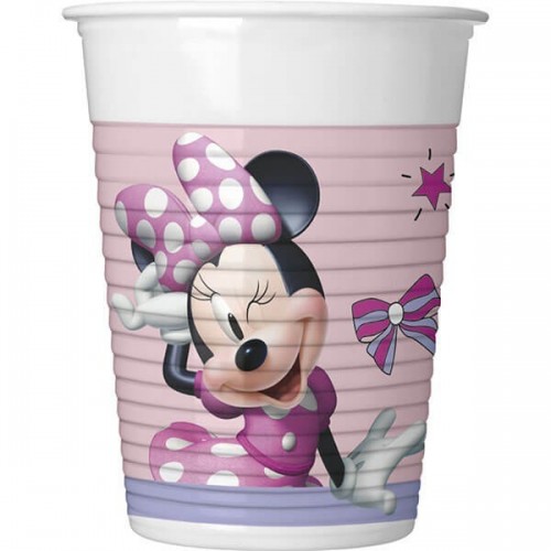   8 VASOS PL MINNIE 200ML