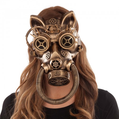 MASCARA GATO STEAMPUNK