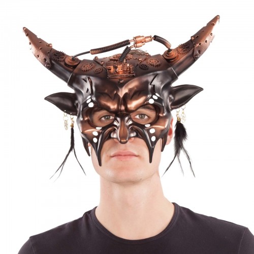 MASCARA CUERNOS STEAMPUNK