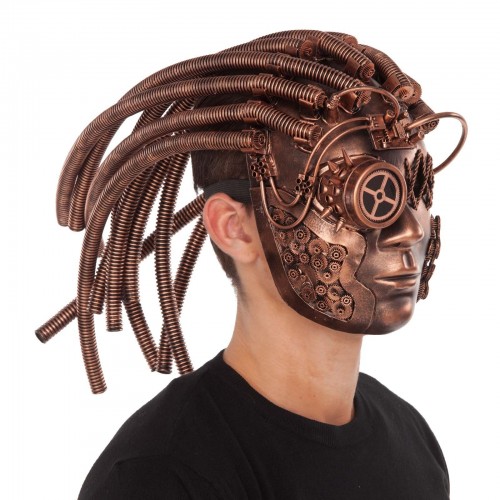 MASCARA COMPLETA C/PELO STEAMPUNK