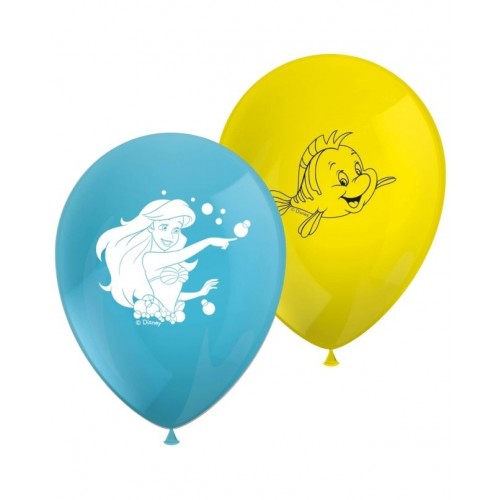   8 GLOBOS 11" LATEX SIRENITA